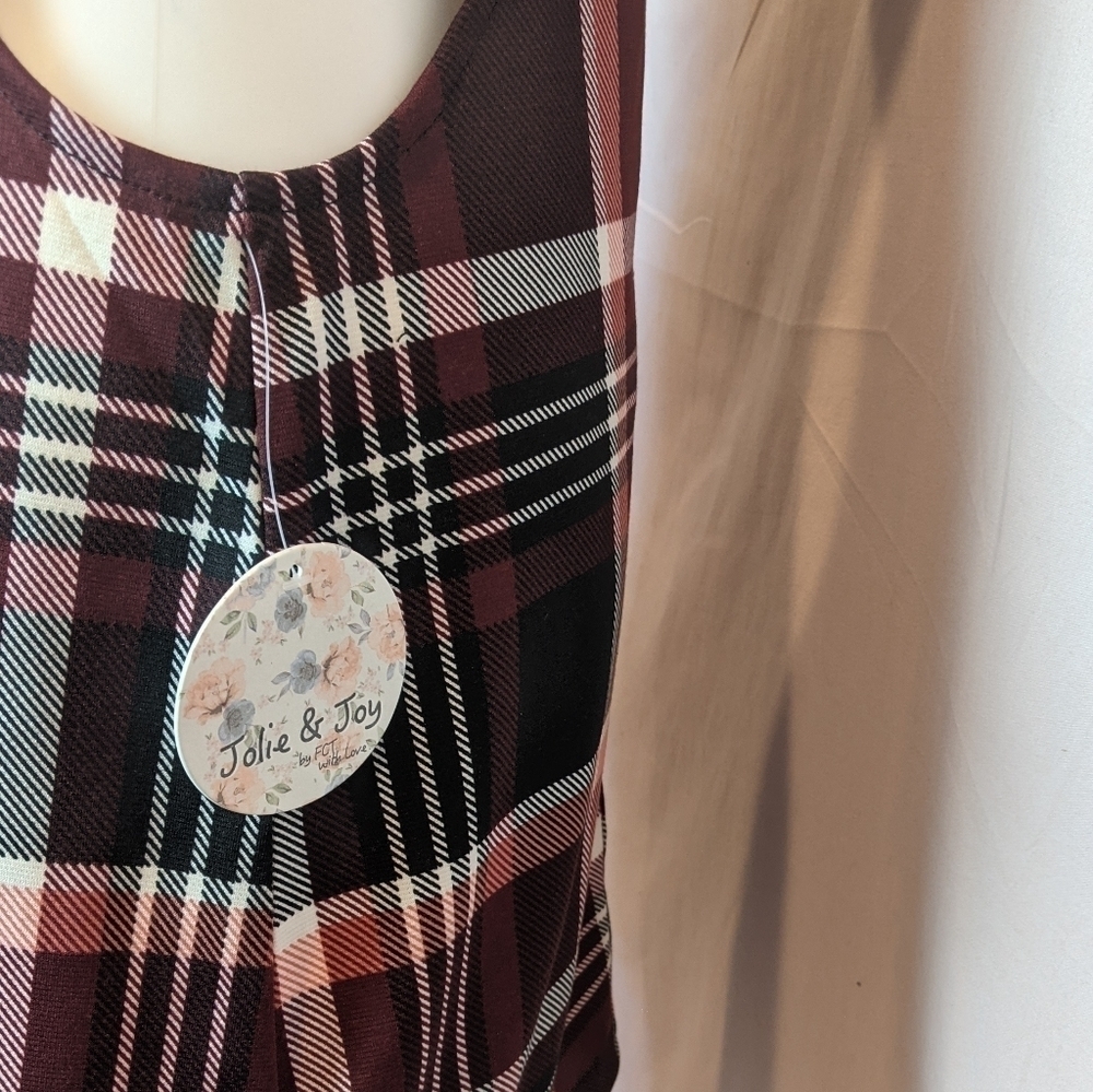 Jolie & Joy Plaid Pinafore Dress - Picture 4 of 7